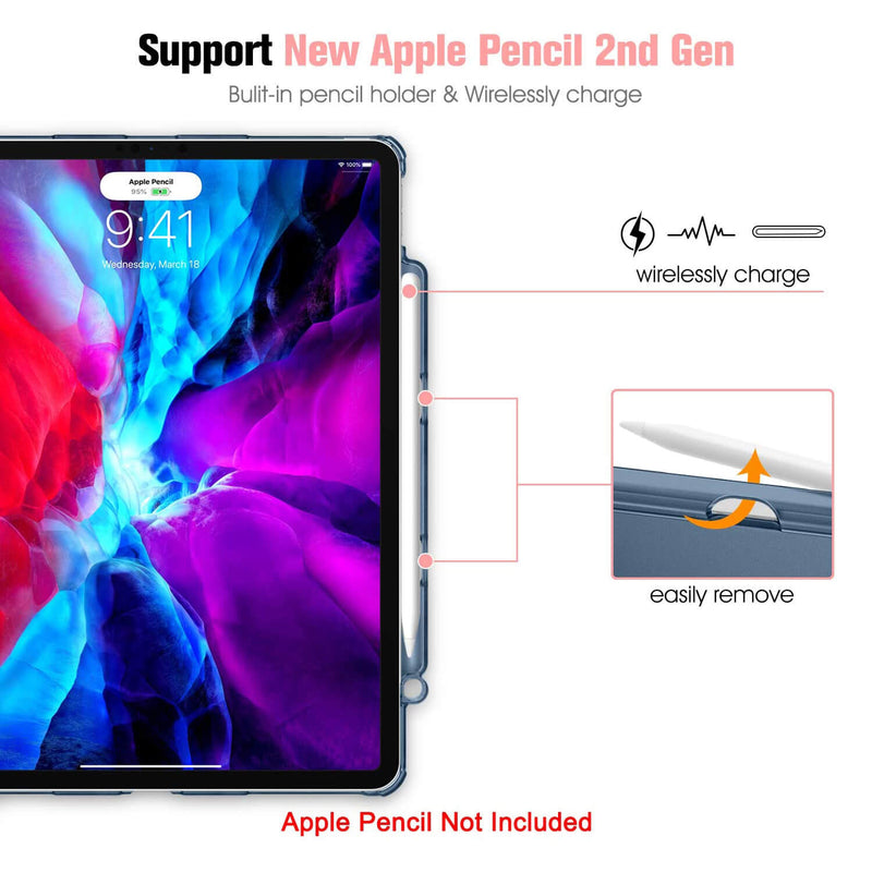 casebot ipad pro 12.9 inch 4th gen case with pencil holder