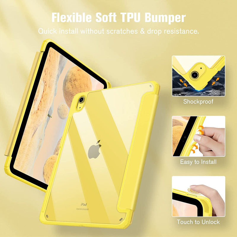 iPad 11-Inch A16 Chip 2025, iPad 10th Gen 10.9" 2022 Hybrid Slim Case w/ Pencil Holder | Fintie