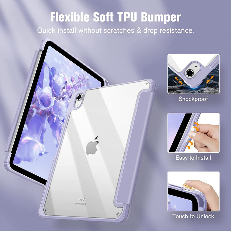 iPad 11-Inch A16 Chip 2025, iPad 10th Gen 10.9" 2022 Hybrid Slim Case w/ Pencil Holder | Fintie
