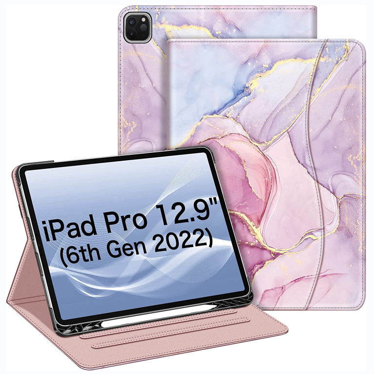 iPad Pro 12.9 Inch 6th/5th Gen 2022/2021 Multi-Angle Viewing Case | Fintie