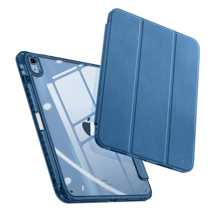 iPad 11-Inch A16 Chip 2025, iPad 10th Gen (10.9", 2022) Slim Case w/ Crystal Transparent Back Cover & Pencil Holder | Fintie