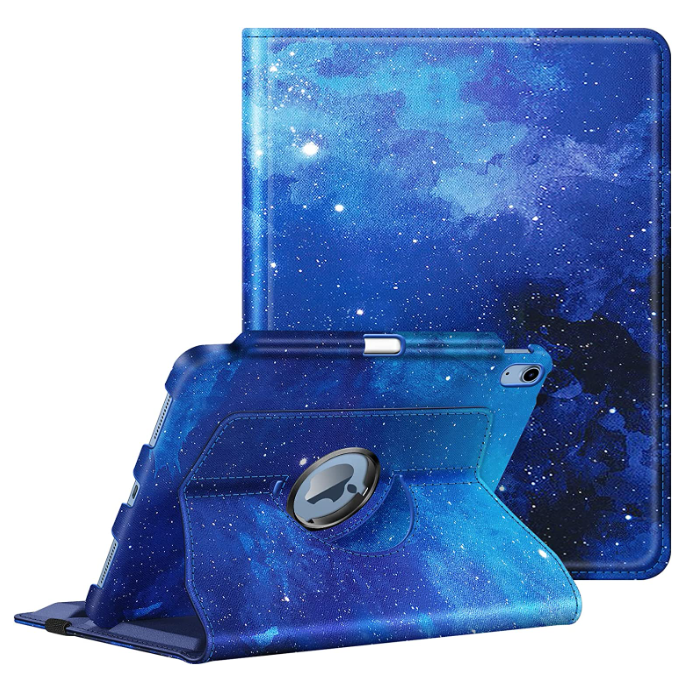 iPad 11-Inch A16 Chip 2025, iPad 10th Gen (2022) 360-Degree Rotating Case w/ Pencil Holder | Fintie
