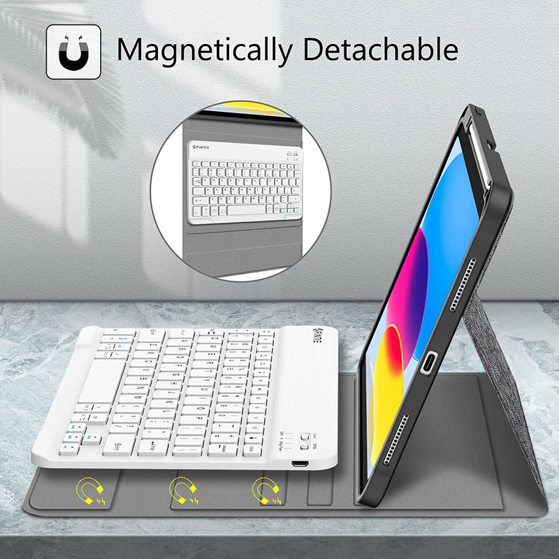 iPad 11-inch A16 Chip (2025), iPad 10th Gen (2022) Keyboard Case w/ Pencil Holder | Fintie