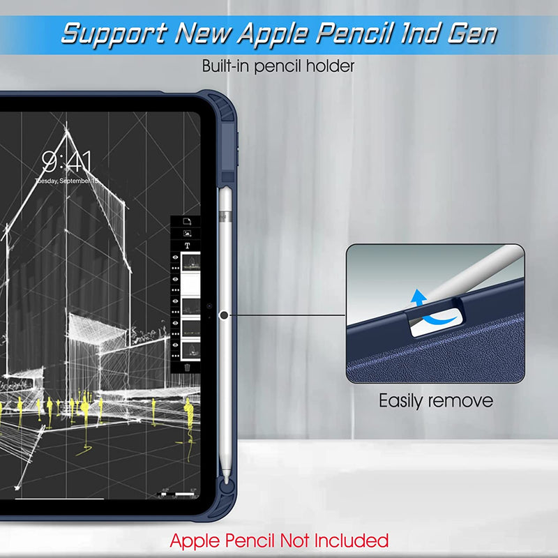 iPad 11-inch A16 Chip 2025, iPad 10th Gen 10.9" 2022 Magnetic Stand Case w/ Pencil Holder | Fintie
