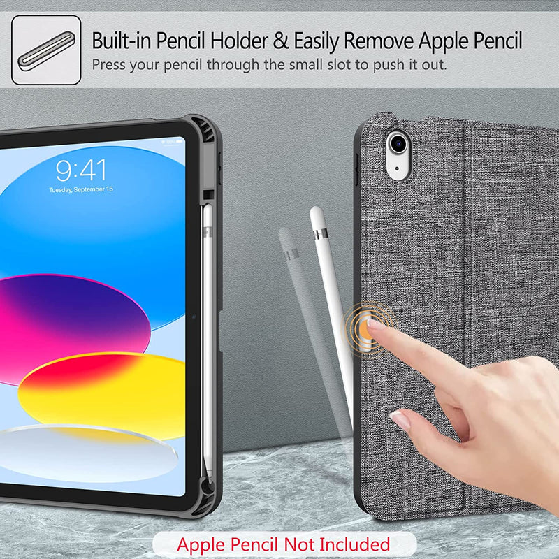 iPad 11-inch A16 Chip (2025), iPad 10th Gen (2022) Keyboard Case w/ Pencil Holder | Fintie