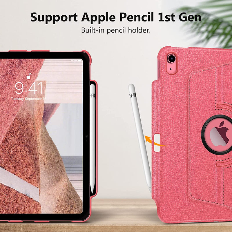 iPad 11-Inch A16 Chip 2025, iPad 10th Gen (2022) 360-Degree Rotating Case w/ Pencil Holder | Fintie