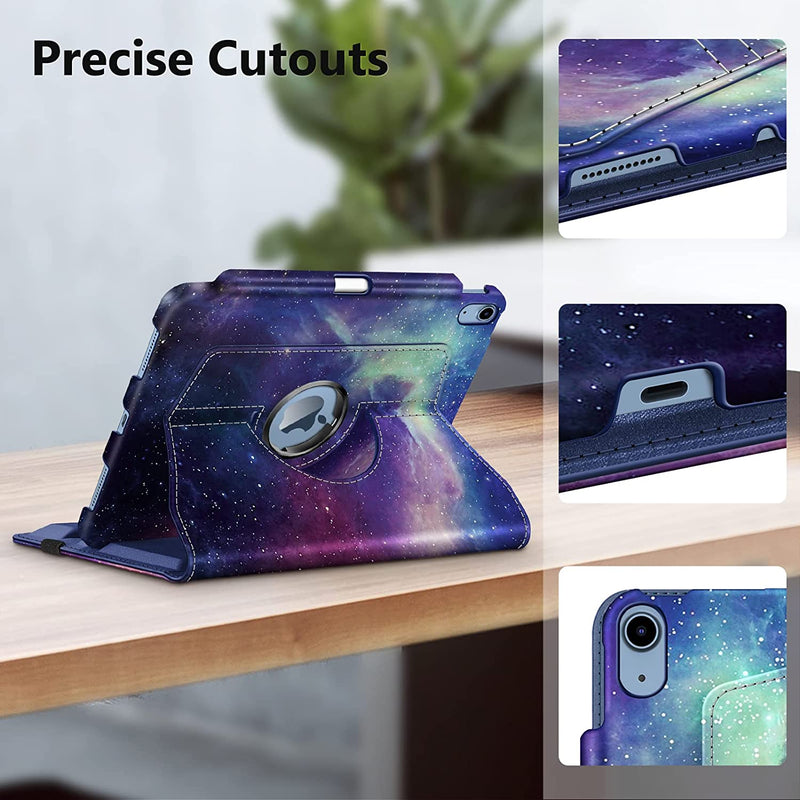iPad 11-Inch A16 Chip 2025, iPad 10th Gen (2022) 360-Degree Rotating Case w/ Pencil Holder | Fintie