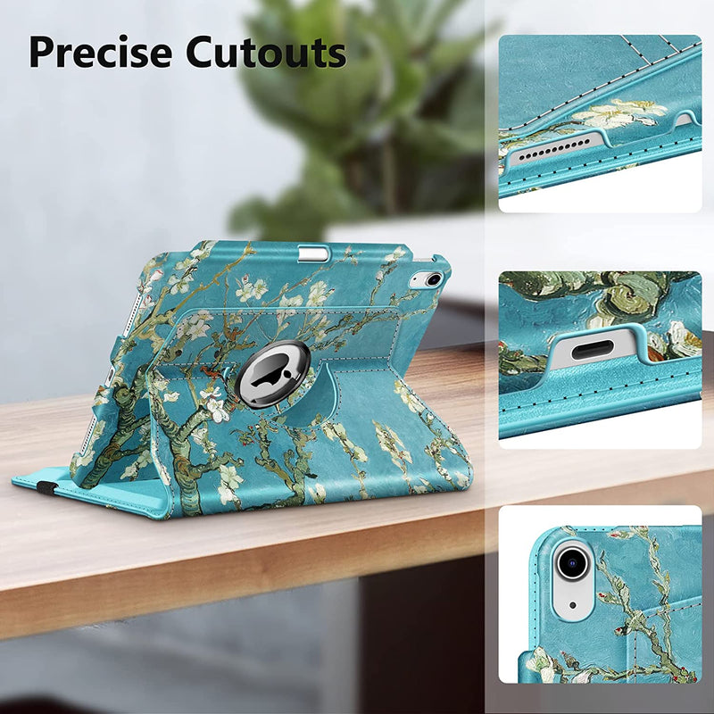 iPad 11-Inch A16 Chip 2025, iPad 10th Gen (2022) 360-Degree Rotating Case w/ Pencil Holder | Fintie