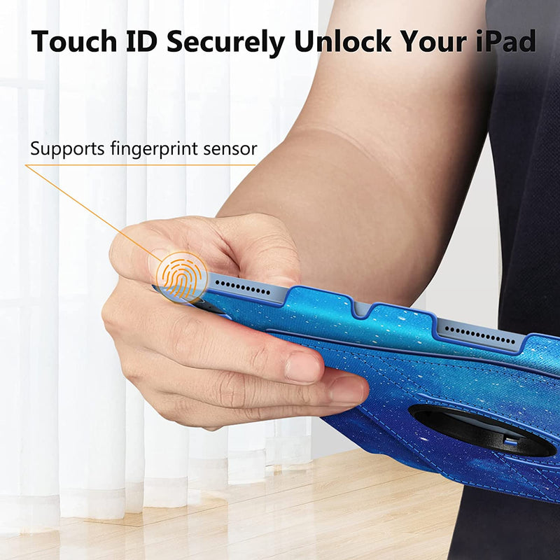 iPad 11-Inch A16 Chip 2025, iPad 10th Gen (2022) 360-Degree Rotating Case w/ Pencil Holder | Fintie
