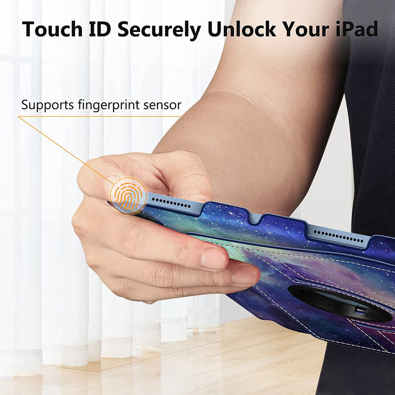 iPad 11-Inch A16 Chip 2025, iPad 10th Gen (2022) 360-Degree Rotating Case w/ Pencil Holder | Fintie