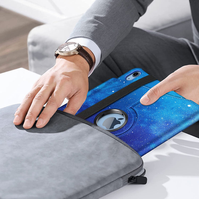 iPad 11-Inch A16 Chip 2025, iPad 10th Gen (2022) 360-Degree Rotating Case w/ Pencil Holder | Fintie