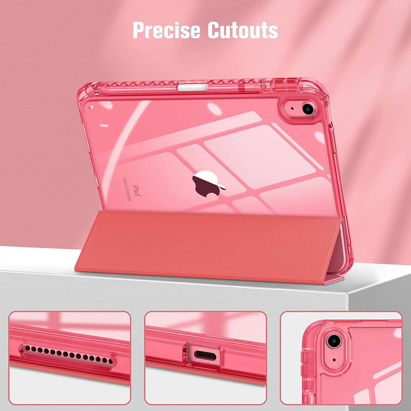 iPad 11-Inch A16 Chip 2025, iPad 10th Gen (10.9", 2022) Slim Case w/ Crystal Transparent Back Cover & Pencil Holder | Fintie