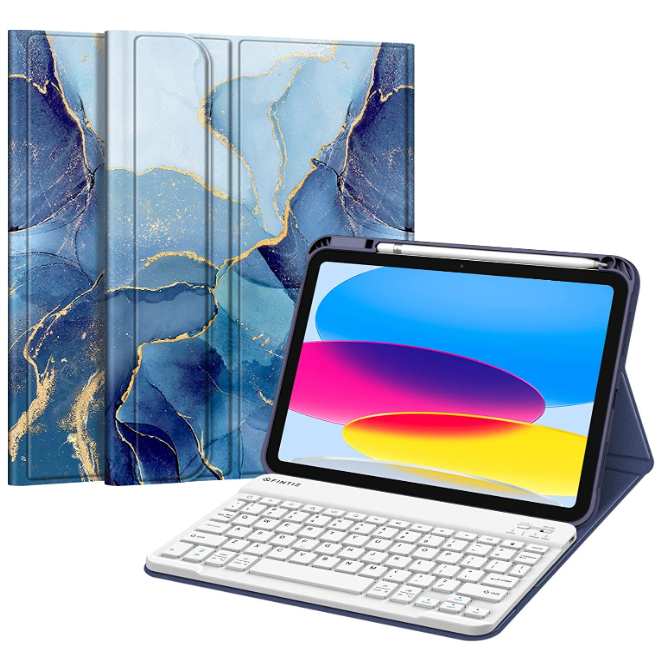 iPad 10th Gen (2022) Keyboard Case w/ Pencil Holder | Fintie