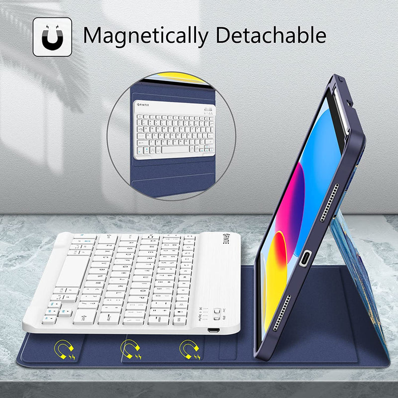 iPad 11-inch A16 Chip (2025), iPad 10th Gen (2022) Keyboard Case w/ Pencil Holder | Fintie
