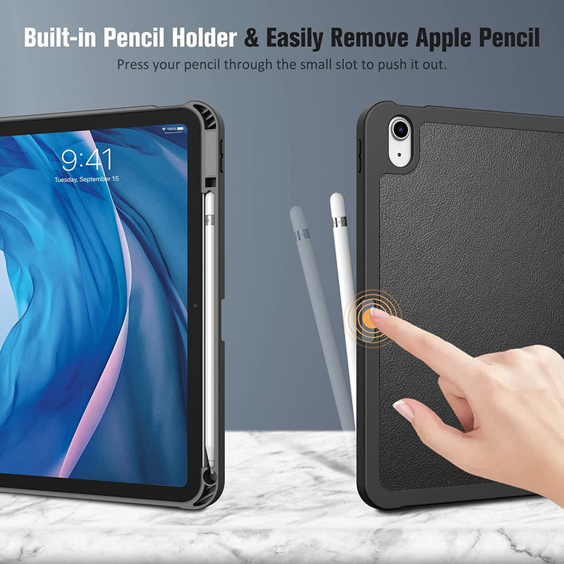 Fintie SlimShell Case for iPad 10th Generation 10.9 Inch Tablet (2022 Release) - Flexible Soft TPU Stand Back Cover with Pencil Holder, Auto Sleep/Wake