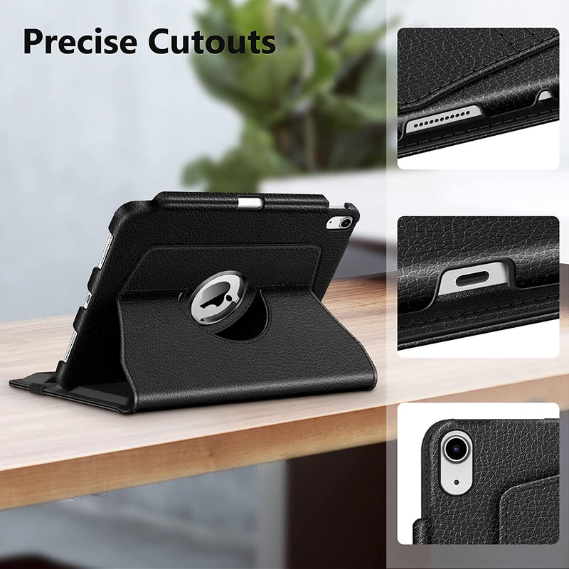 iPad 11-Inch A16 Chip 2025, iPad 10th Gen (2022) 360-Degree Rotating Case w/ Pencil Holder | Fintie