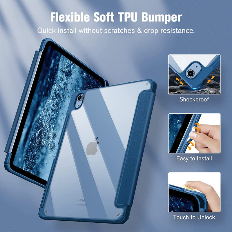 iPad 11-Inch A16 Chip 2025, iPad 10th Gen 10.9" 2022 Hybrid Slim Case w/ Pencil Holder | Fintie