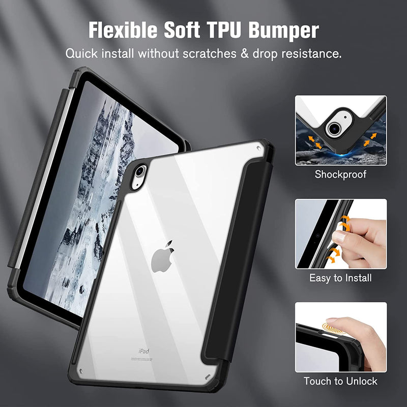iPad 11-Inch A16 Chip 2025, iPad 10th Gen 10.9" 2022 Hybrid Slim Case w/ Pencil Holder | Fintie