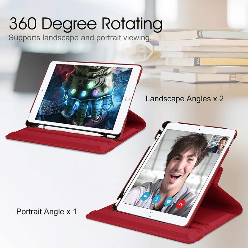 iPad 9 / iPad 8 / iPad 7 360-Degree Rotating Case with Pencil Holder | Fintie