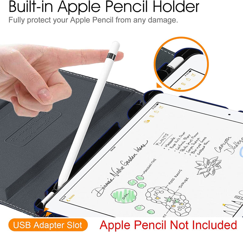 iPad 9 / iPad 8 / iPad 7 360-Degree Rotating Case with Pencil Holder | Fintie