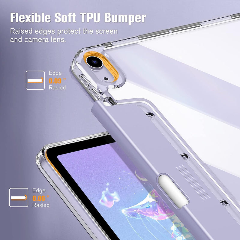 iPad Air 11 (M3 chip 2025, M2 chip 2024) / iPad Air 5th/4th Gen (10.9") Case with Retractable Pencil Holder | Fintie