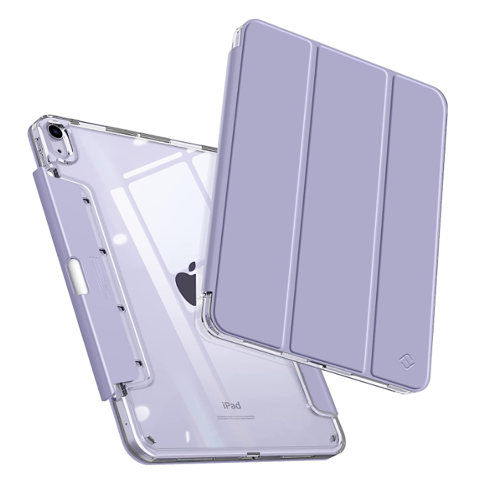 Fintie Beschermhoes Voor IPad Air 11 Inch (M3 2025/M2 2024) En 10,9 Inch (6e/5e/4e) – Matte Transparante Achterkant, Donkergrijs