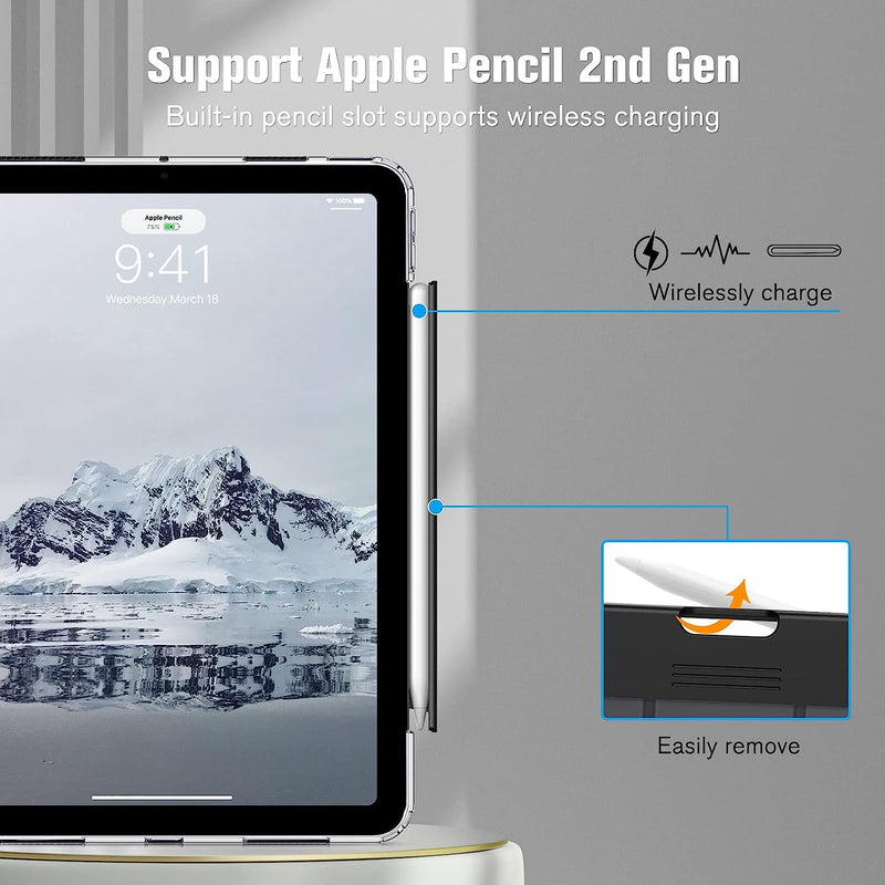 iPad Air 11 (M3 chip 2025, M2 chip 2024) / iPad Air 5th/4th Gen (10.9") Case with Retractable Pencil Holder | Fintie