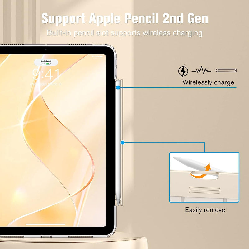 iPad Air 11 (M3 chip 2025, M2 chip 2024) / iPad Air 5th/4th Gen (10.9") Case with Retractable Pencil Holder | Fintie