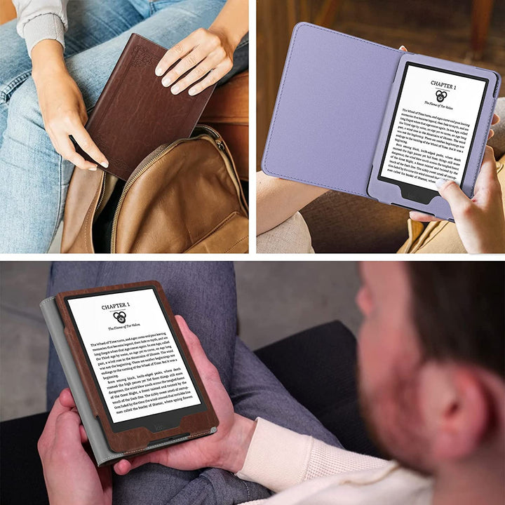 Kindle (11th Gen 2022) Book-Style Vegan Leather Cover – Fintie