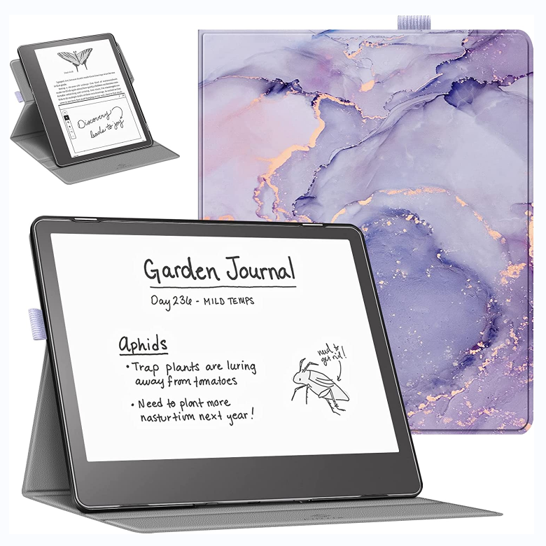 Kindle Scribe (2024/2022) 360-Degree Rotating Case w/ Pencil Holder | Fintie