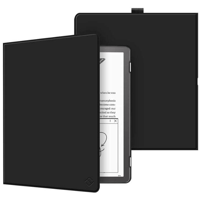 Ayotu Custodia In Ecopelle Per Kindle Scribe 10.2″ (2024/2022) – Trifold Con Portapenne, Auto Wake/sleep, Grigia - 2