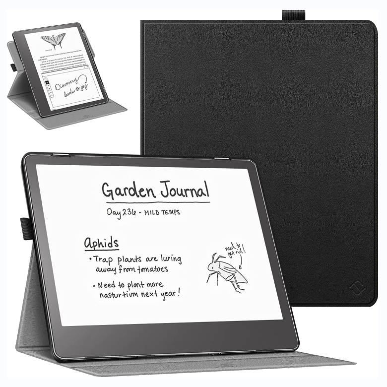 Kindle Scribe (2024/2022) 360-Degree Rotating Case w/ Pencil Holder | Fintie