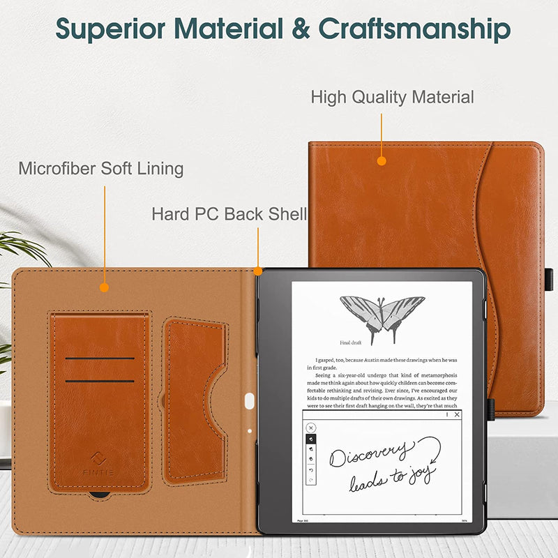 Kindle Scribe (2024/2022) Stand Case w/ Card Slot & Pen Holder | Fintie