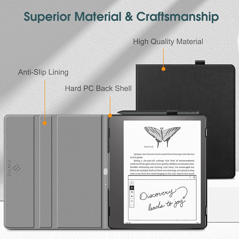 Kindle Scribe (2024/2022) 360-Degree Rotating Case w/ Pencil Holder | Fintie