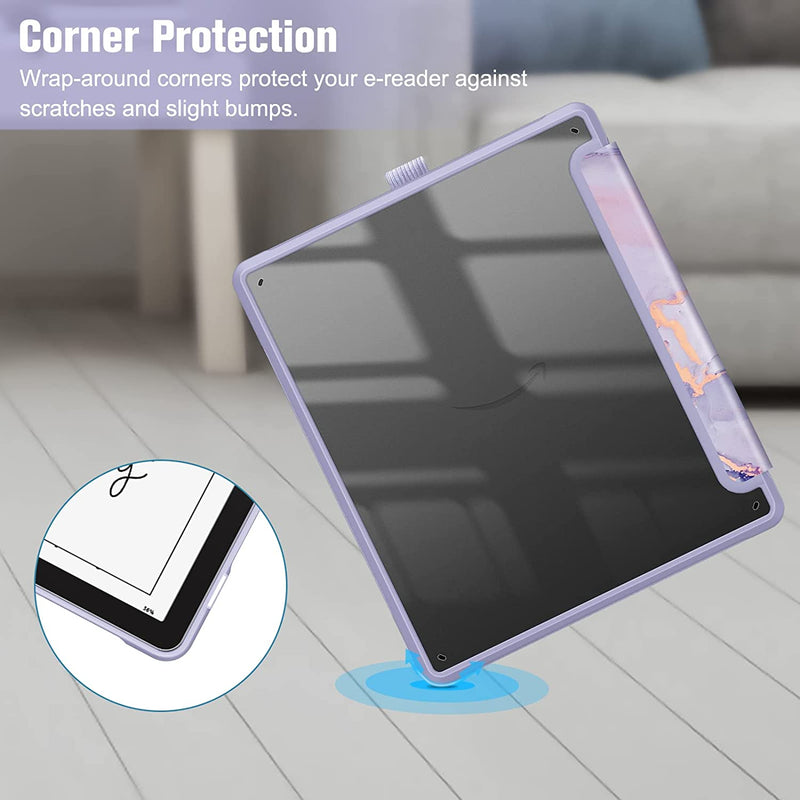Kindle Scribe (2022) Hybrid Slim Case w/ Transparent Back Shell | Fintie