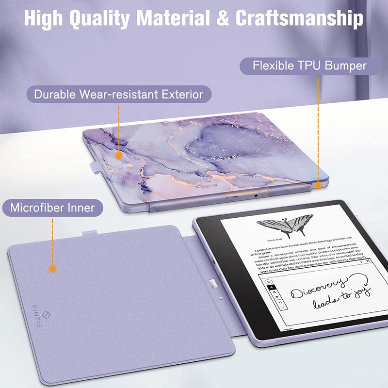 Kindle Scribe (2022) Hybrid Slim Case w/ Transparent Back Shell | Fintie