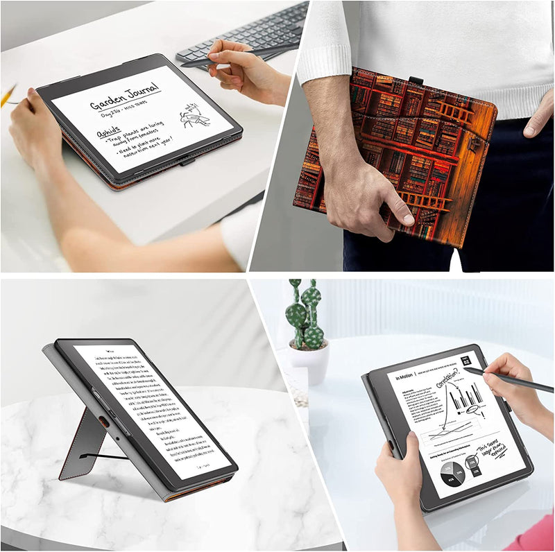 Kindle Scribe (2024/2022) Stand Case w/ Card Slot & Pen Holder | Fintie