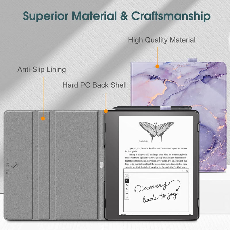 Kindle Scribe (2024/2022) 360-Degree Rotating Case w/ Pencil Holder | Fintie