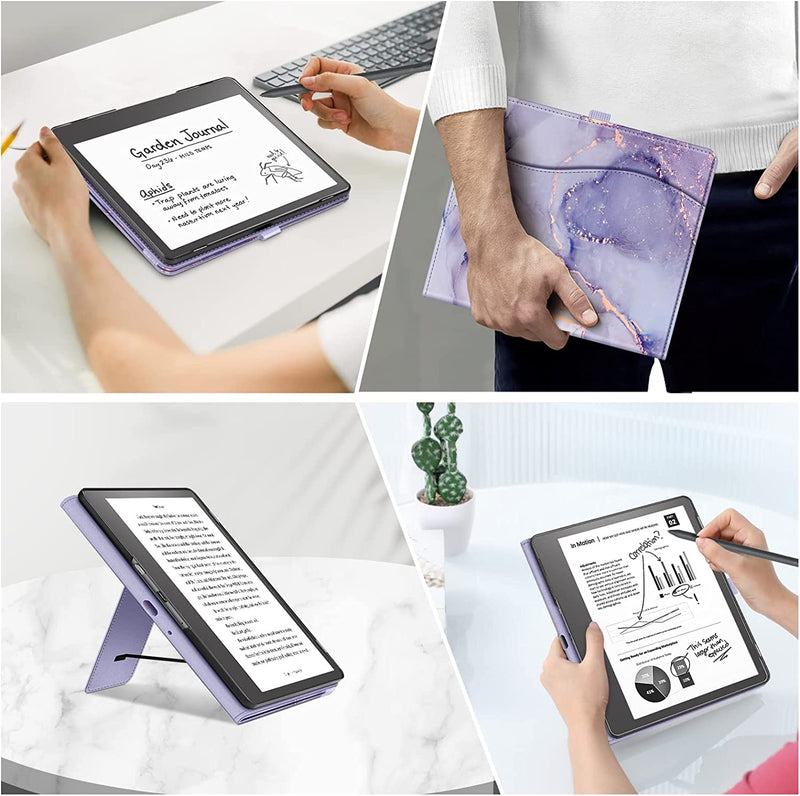 Kindle Scribe (2024/2022) Stand Case w/ Card Slot & Pen Holder | Fintie