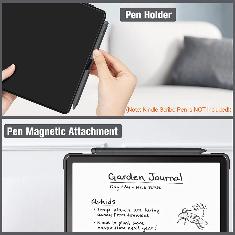 Kindle Scribe (2022) Hybrid Slim Case w/ Transparent Back Shell | Fintie