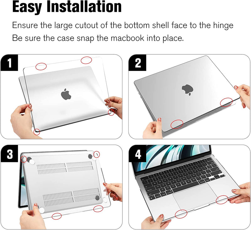 how to put on a macbook air m2 case