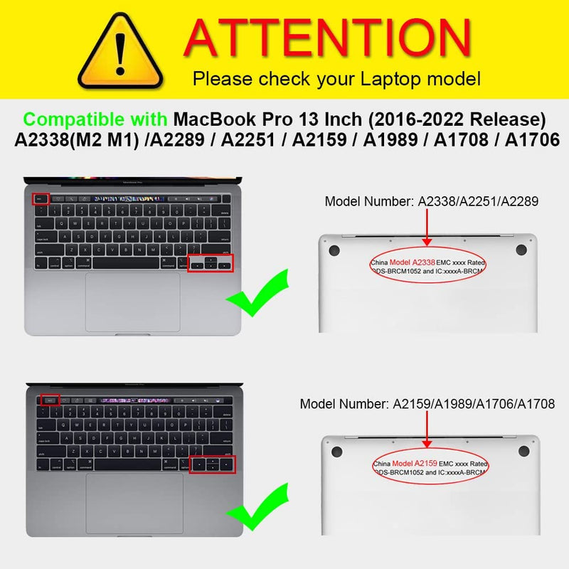 MacBook Pro 13 Inch M2/M1 (2022-2016) Snap On Hard Shell Case | Fintie