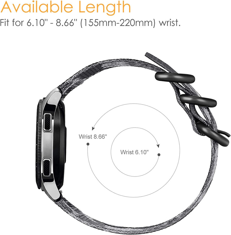 Galaxy Watch 3 45mm / Galaxy Watch 46mm / Gear S3 Frontier Classic Nylon Band | Fintie